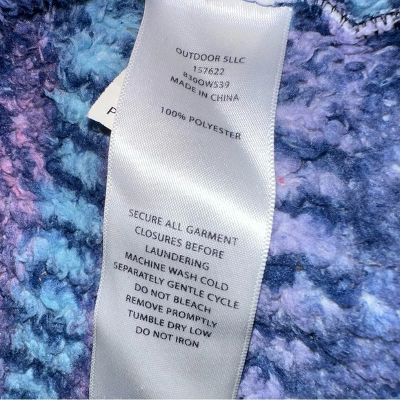 Eddie Bauer Kids Quest Fleece Plush Hoodie Full Zip Hooded Multicolor Size Med - Picture 9 of 10